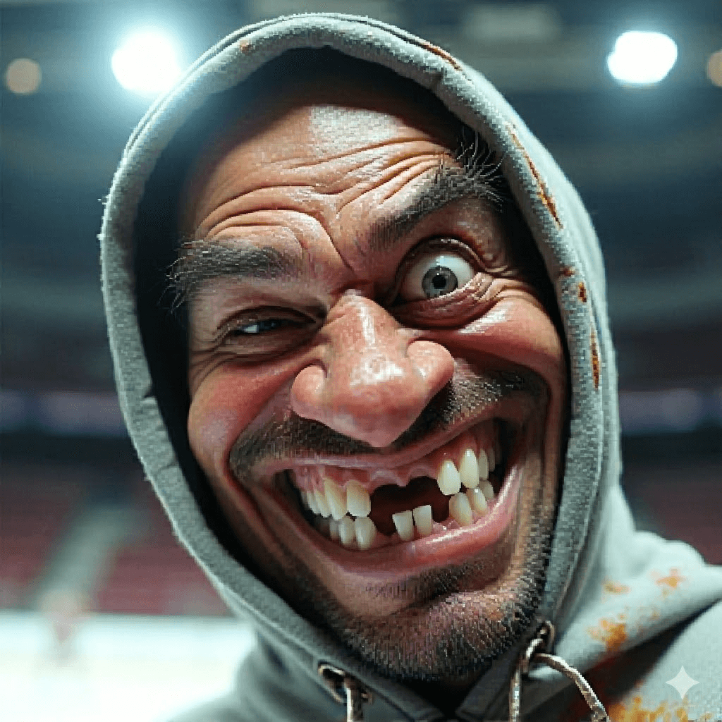 Stylized portrait of Mickey Malloy, fictional Jersey Junkies designer